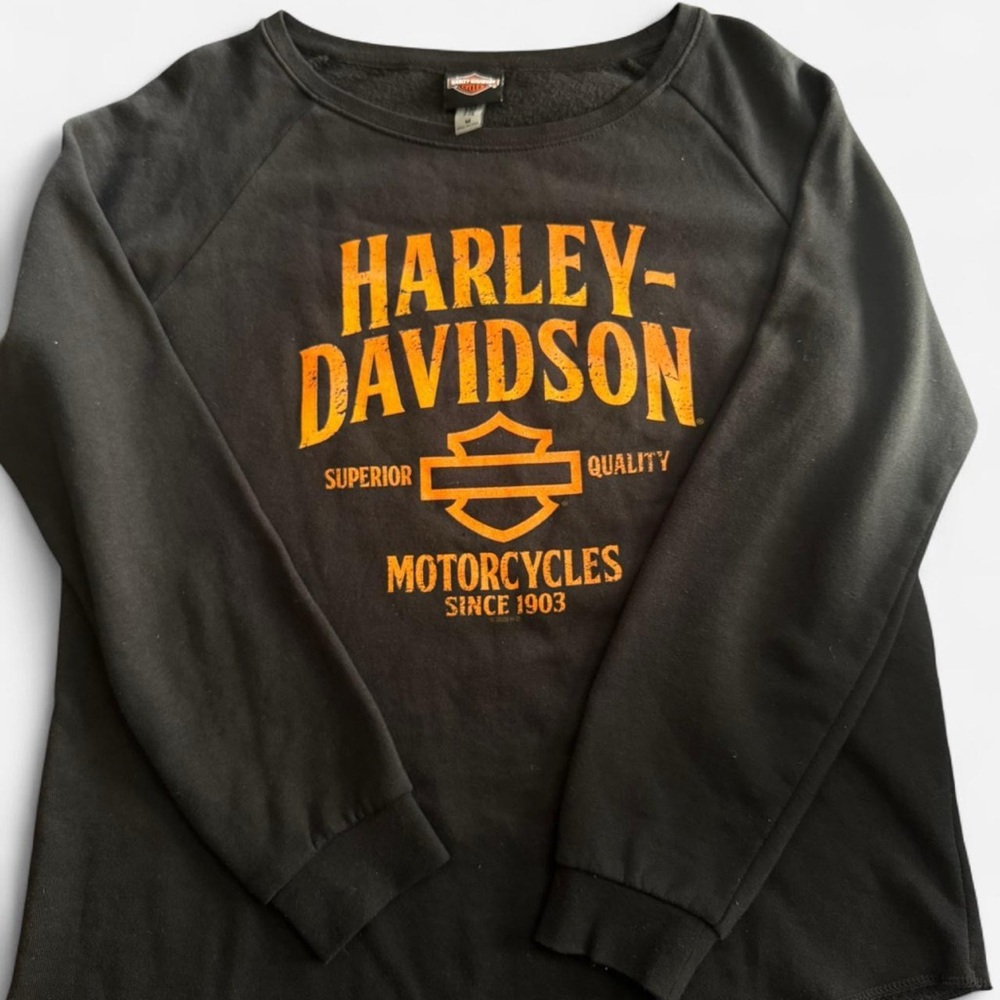 Harley-Davidson Black and Orange Logo Tag